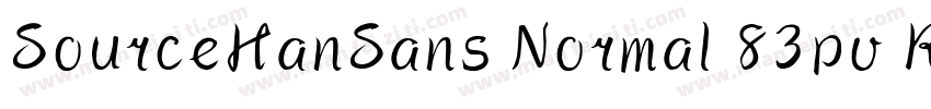 SourceHanSans Normal 83pv RKSJ H字体转换